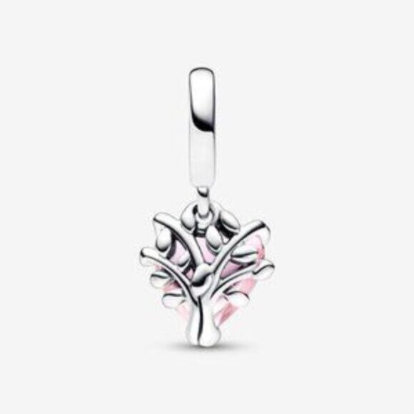 Pandora Pink Family Tree & Heart Dangle Charm - Picture 3 of 5